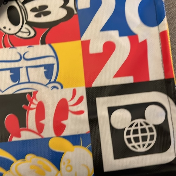 Disney World Parks 2021 Limited Release, Mickey & Friends Bright Canvas Tote Bag - Picture 16 of 16
